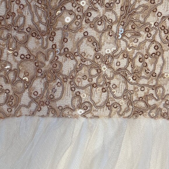 Xtraordinary SZ 10 Formal Pale copper/ivory gown dress Wedding Dance Recital - Picture 6 of 13
